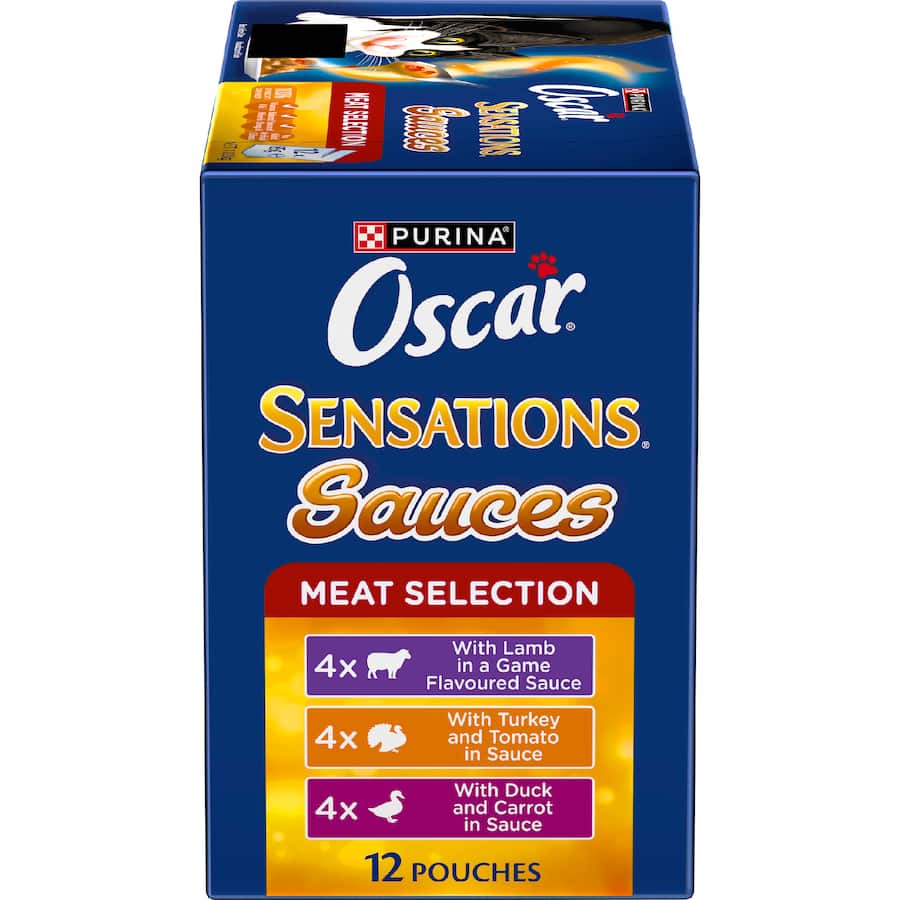 Oscar Sensations Sauces Wet Cat Food Meat Selection Pouches 12x85g