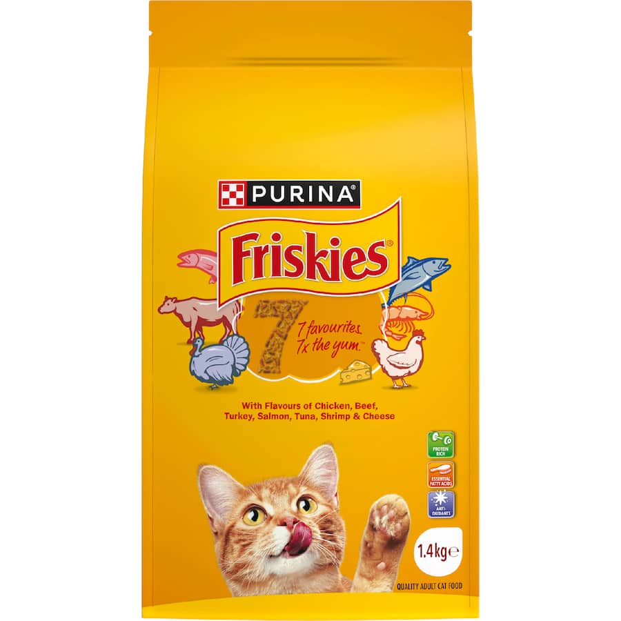 Friskies Dry Cat Food Seven Favourites Bag 1.4kg