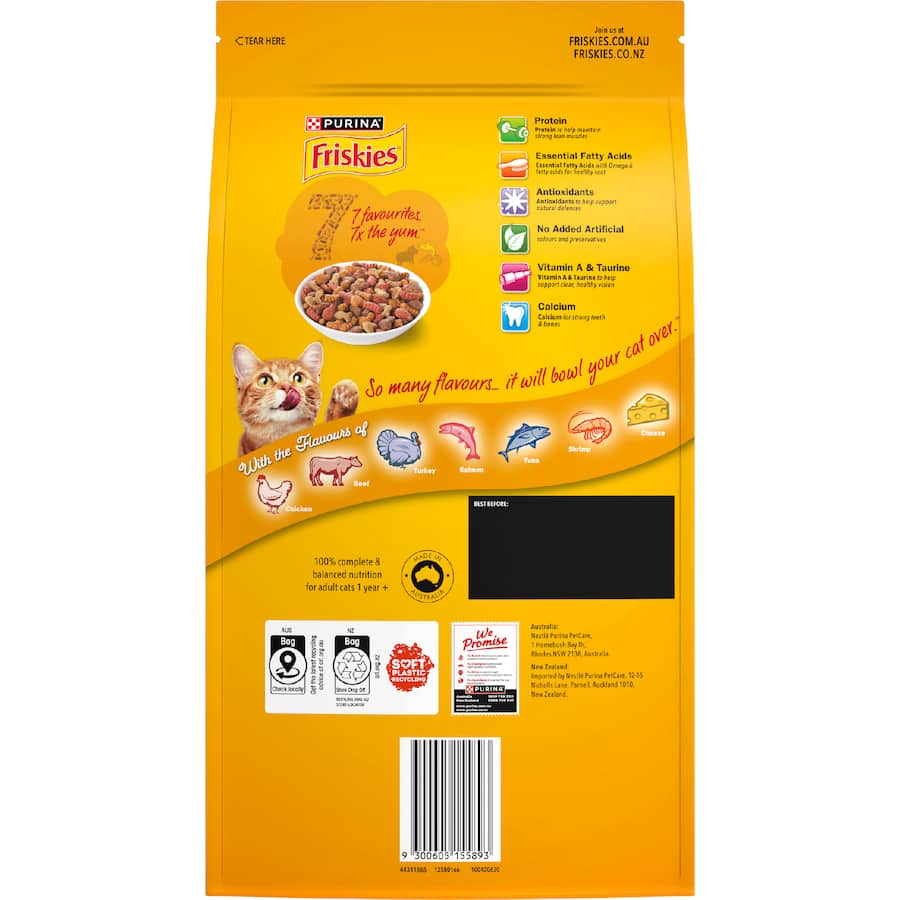Friskies Dry Cat Food Seven Favourites Bag 1.4kg