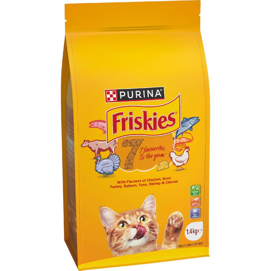 Friskies Dry Cat Food Seven Favourites Bag 1.4kg