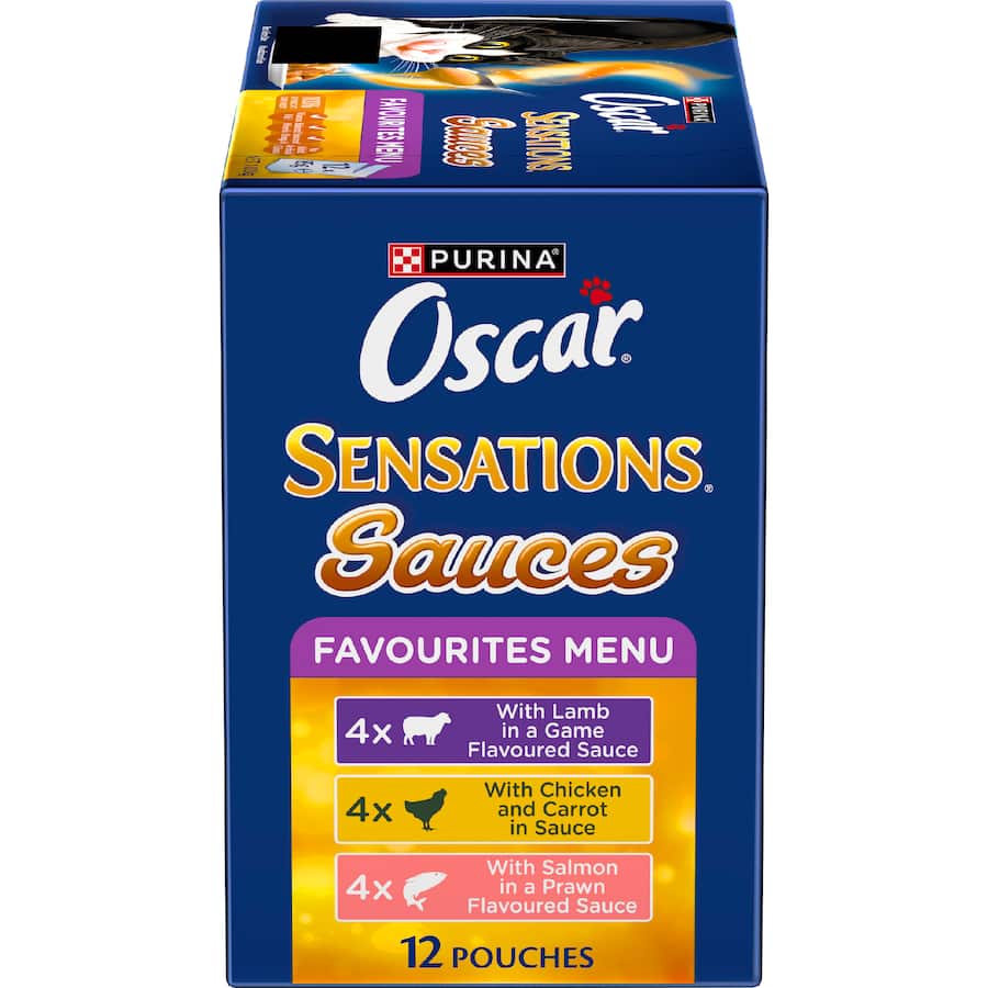 Oscar Sensations Sauces Wet Cat Food Favourites Menu Pouches 12x85g