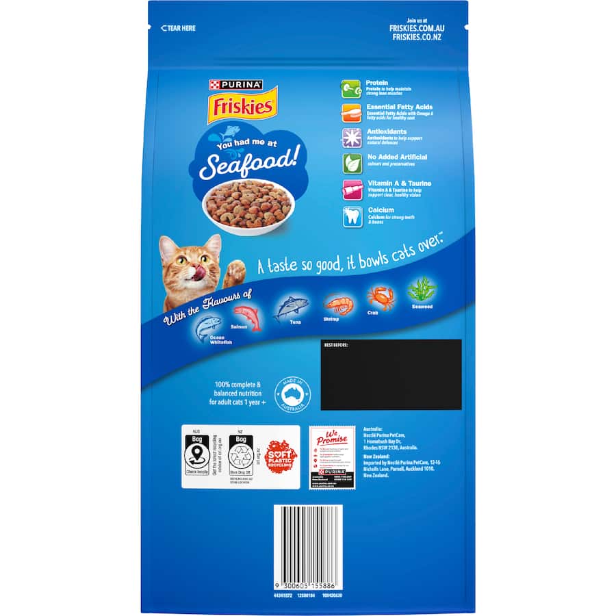 Friskies Dry Cat Food Seafood Sensations Bag 1.4kg