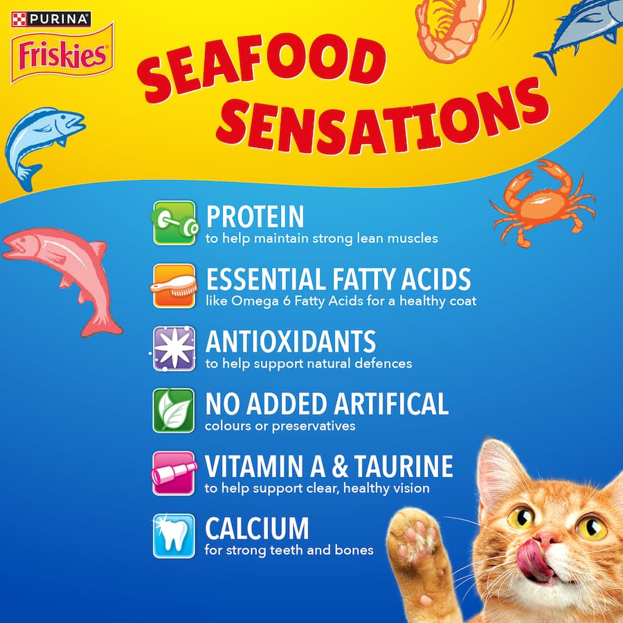 Friskies Dry Cat Food Seafood Sensations Bag 1.4kg