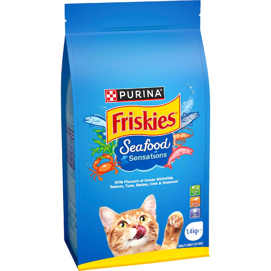 Friskies Dry Cat Food Seafood Sensations Bag 1.4kg