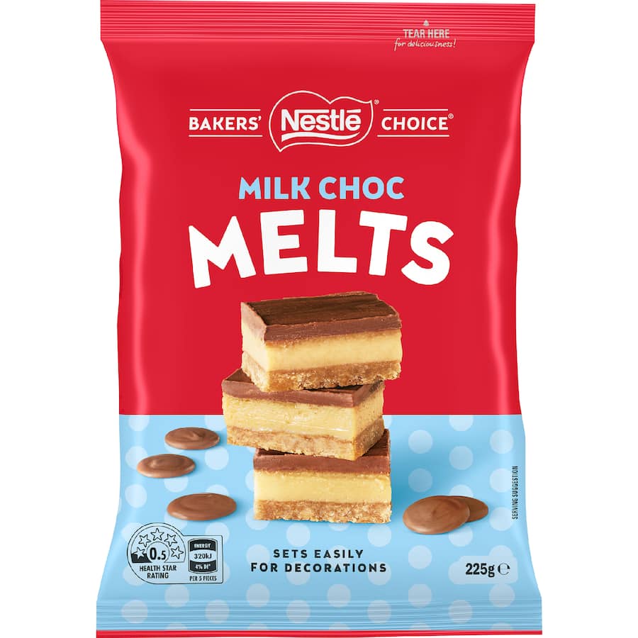 Nestle Bakers Choice Chocolate Melts Milk 225g