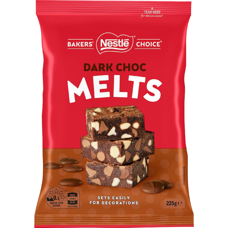 Nestle Bakers Choice Dark Chocolate Melts 225g