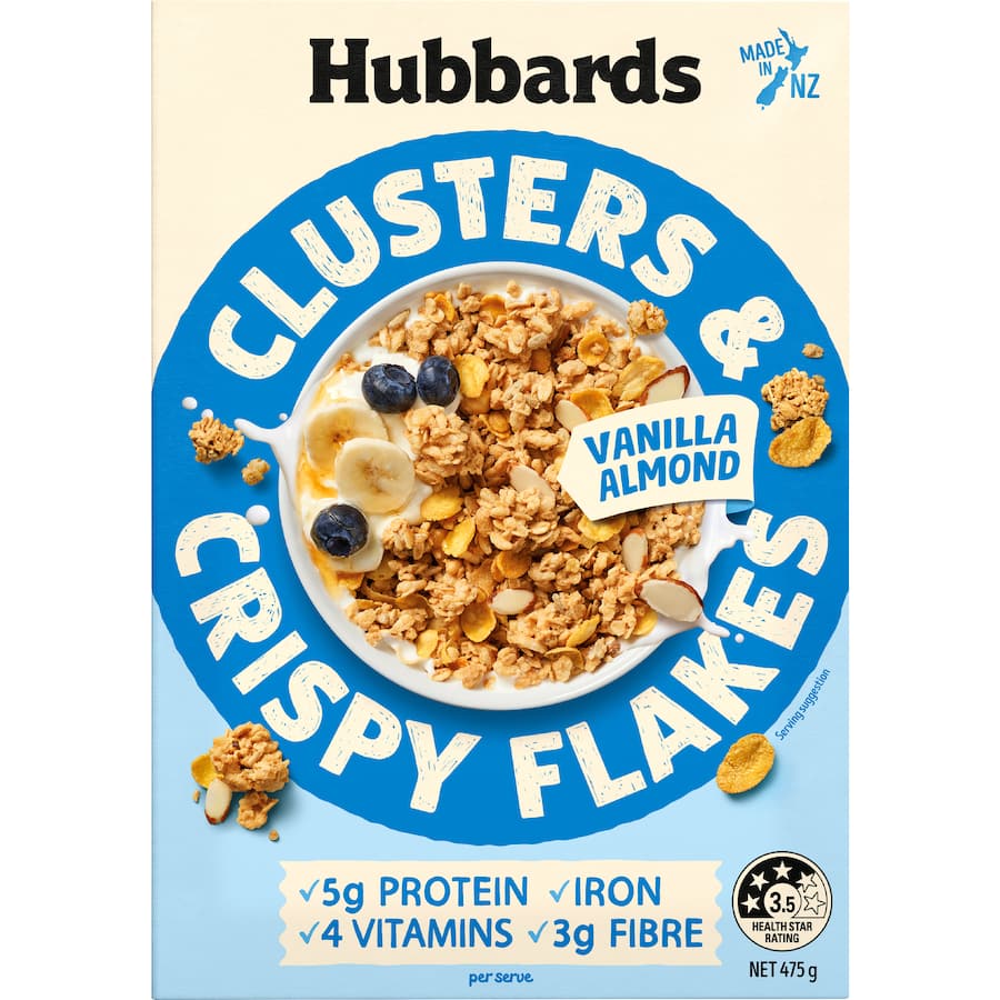 Hubbards Granola Clusters Crispy Vanilla Almond - 475g