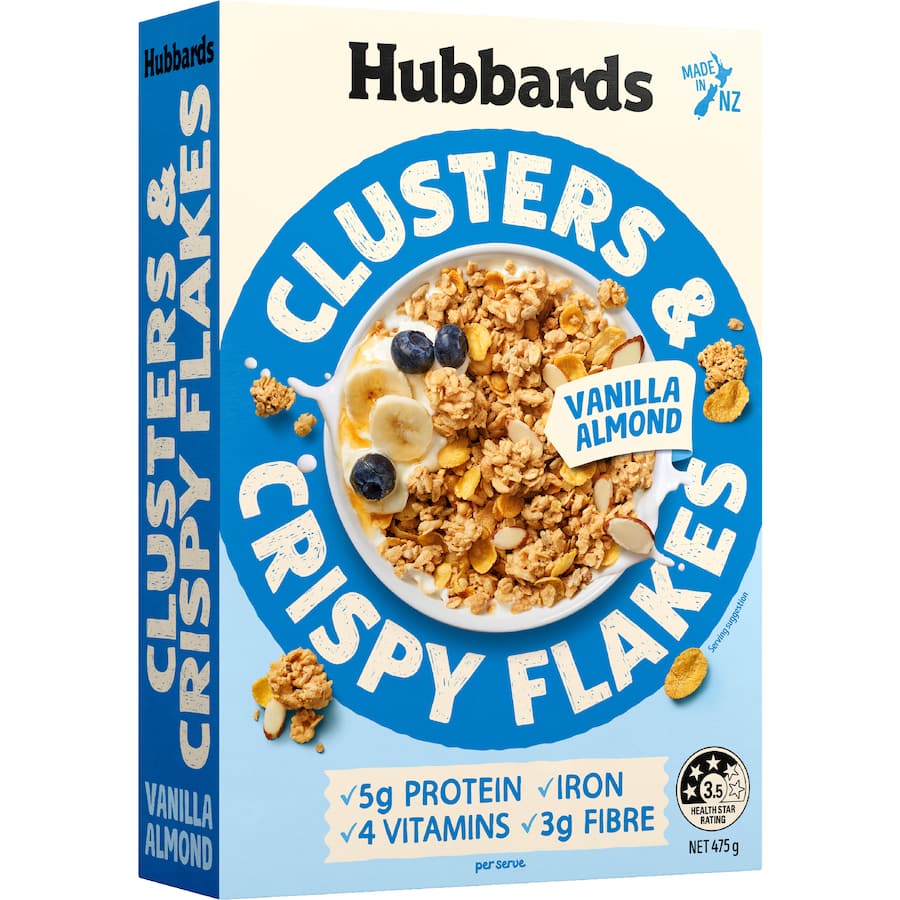 Hubbards Granola Clusters Crispy Vanilla Almond - 475g