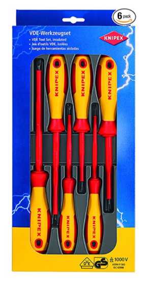 Knipex 1000V Slim Screwdriver Set - 6pc (SET)