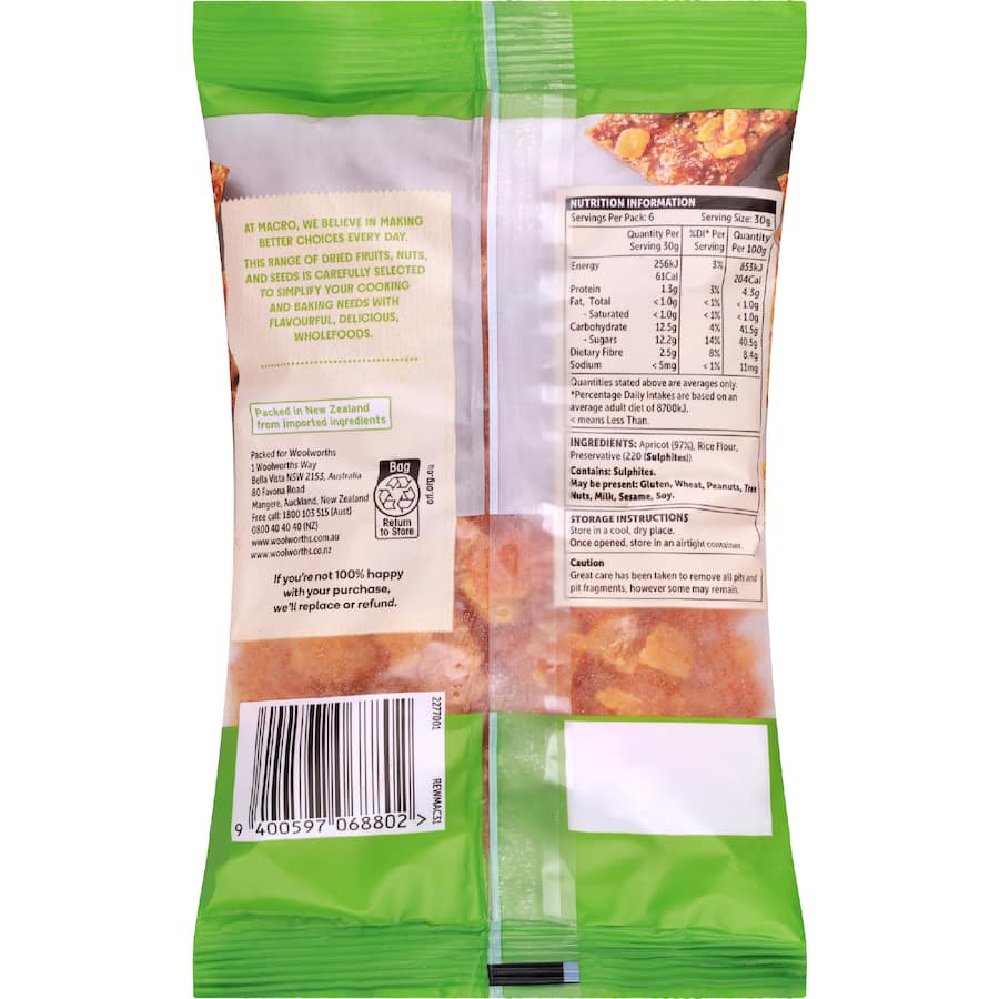 Macro Apricot Diced - 200g