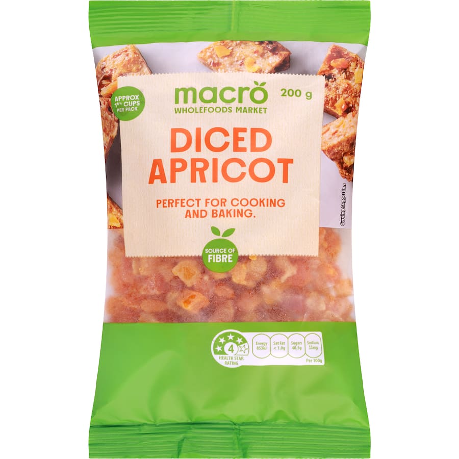 Macro Apricot Diced - 200g