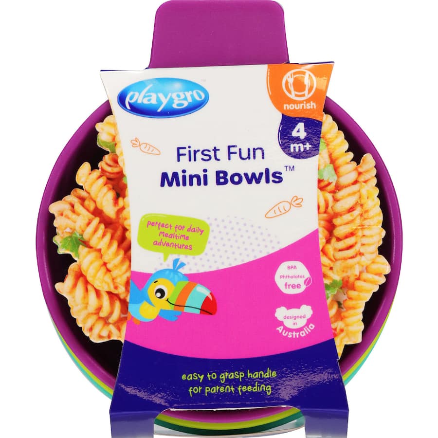 Playgro Baby Bowl First Fun Mini Bowls - 3 pack