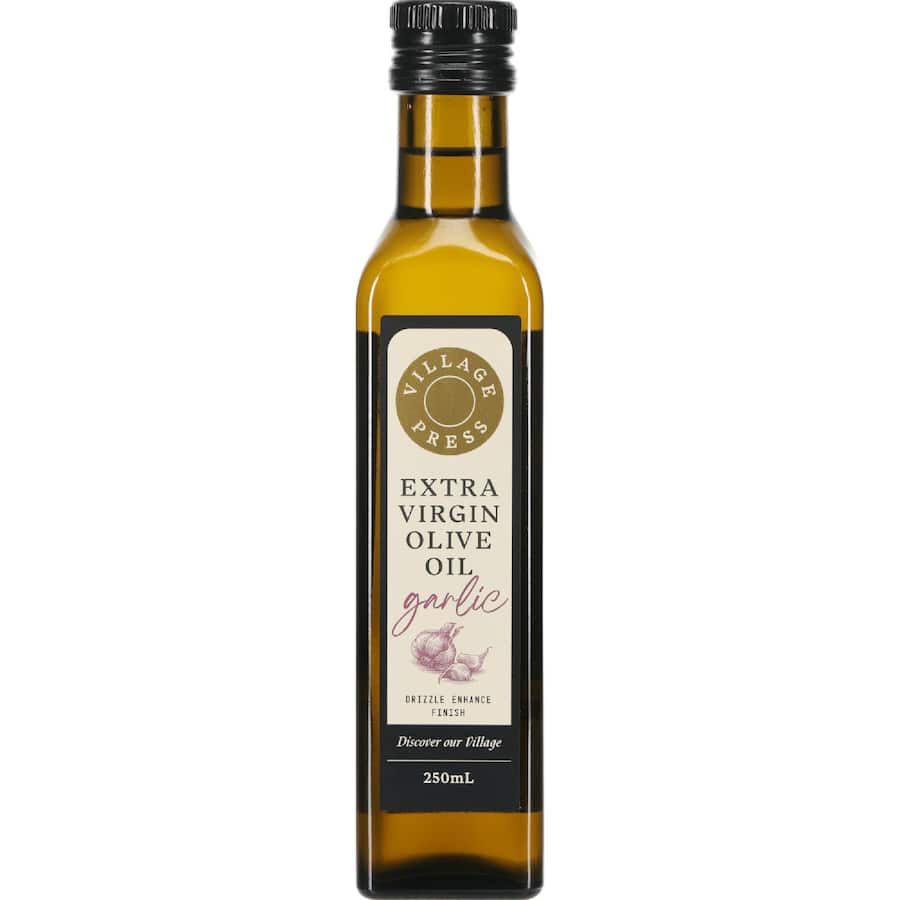 The Village Press Olive Oil Garlic Infused Extra Virgin 250mL