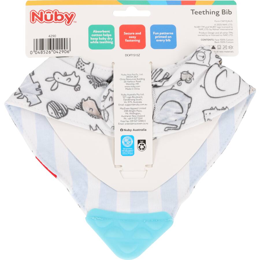 Nuby Bandana Bib With Teething Corner