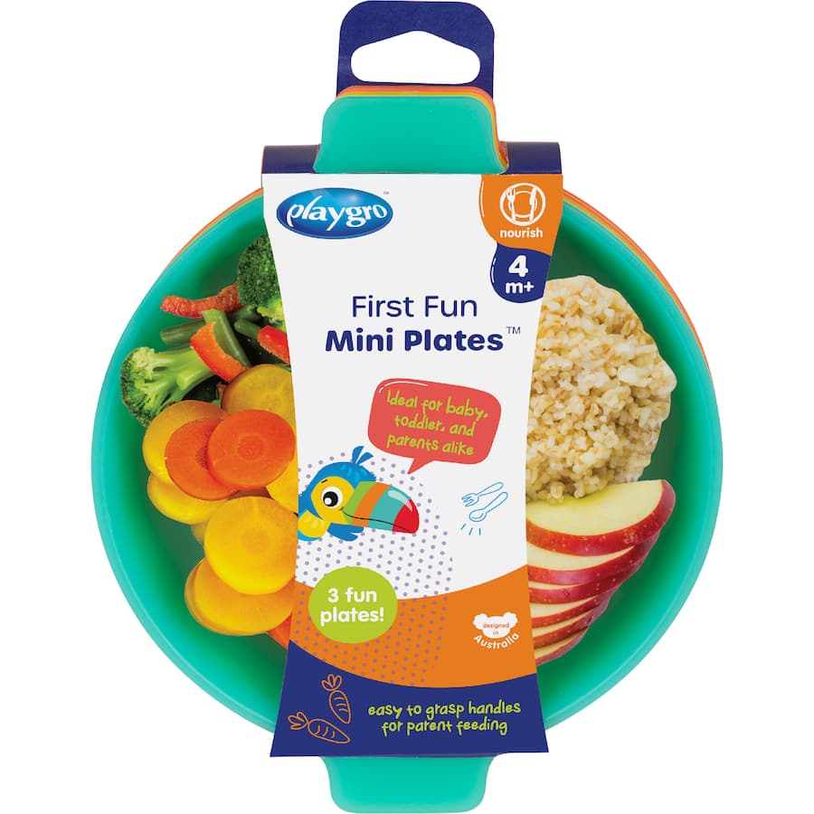 Playgro Baby Plate First Fun Mini Plates - 3 pack