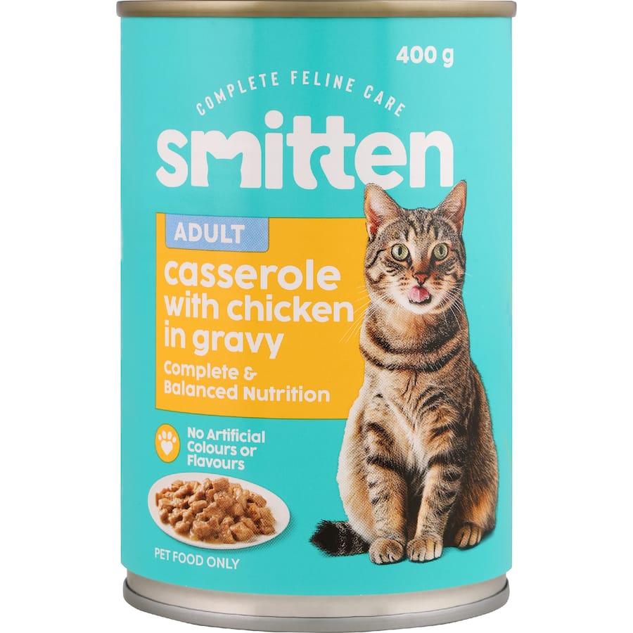 Smitten Wet Cat Food Casserole Chicken In Gravy 400g