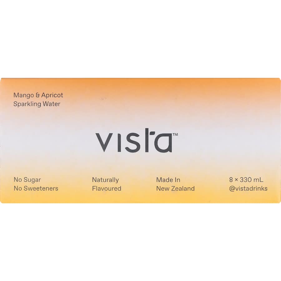 Vista Sparkling Drink Apricot & Mango - 8 pack 330mL