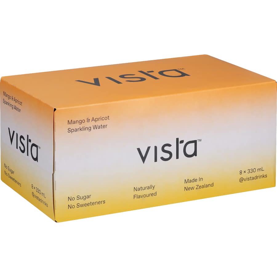 Vista Sparkling Drink Apricot & Mango - 8 pack 330mL