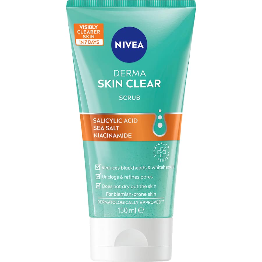 Nivea Facial Scrub Derma Skin Clear - 150mL