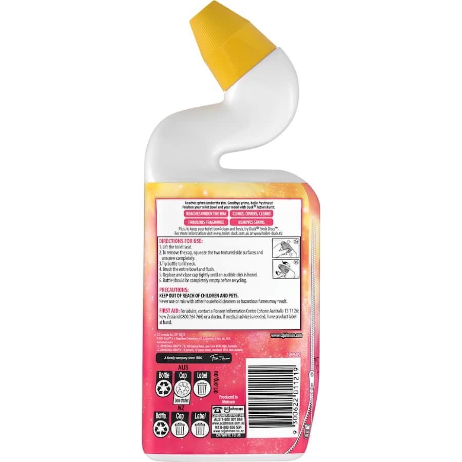Duck Toilet Cleaner Action Burst Cosmic Peach 500mL
