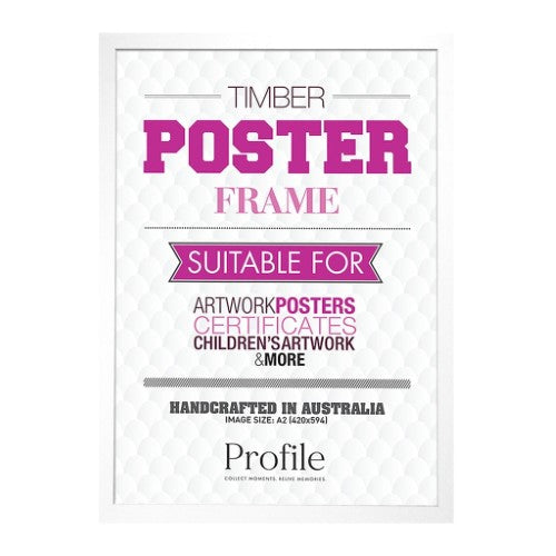 Profile - Elegant White Poster Picture Frame - A4 (21x30cm) Unmatted