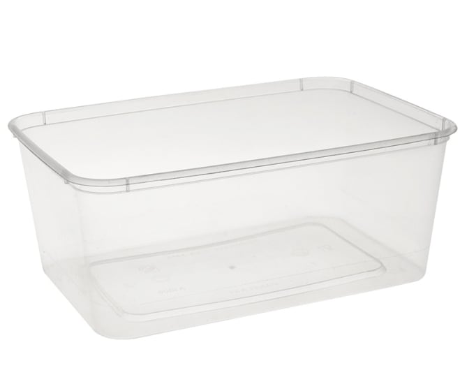 Durable 1000ml rectangle food storage containers, 50-pack, with airtight lids for freshness, visibility, and convenience.