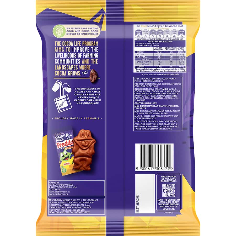 Cadbury Dairy Milk Chocolate Sharepack Freddo Crunchie - 144g