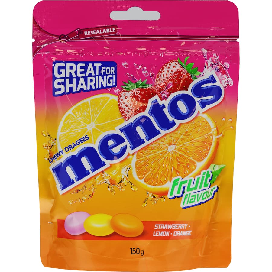 Mentos Sweets Fruit - Bag 150g