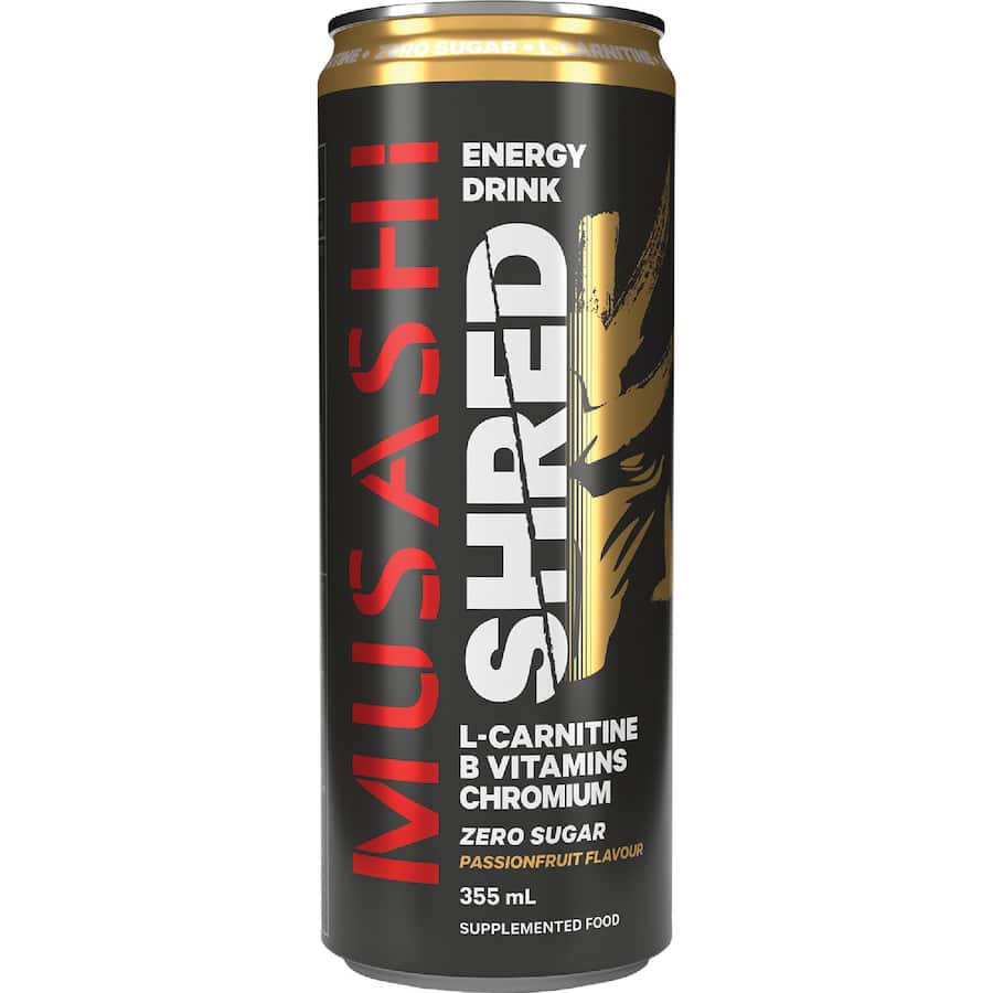 Musashi Energy Drink Shred Passionfruit 355mL
