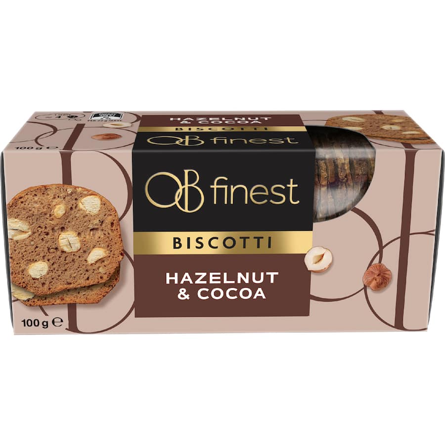 Ob Finest Biscuits Biscotti Hazelnut & Cocoa - 100g