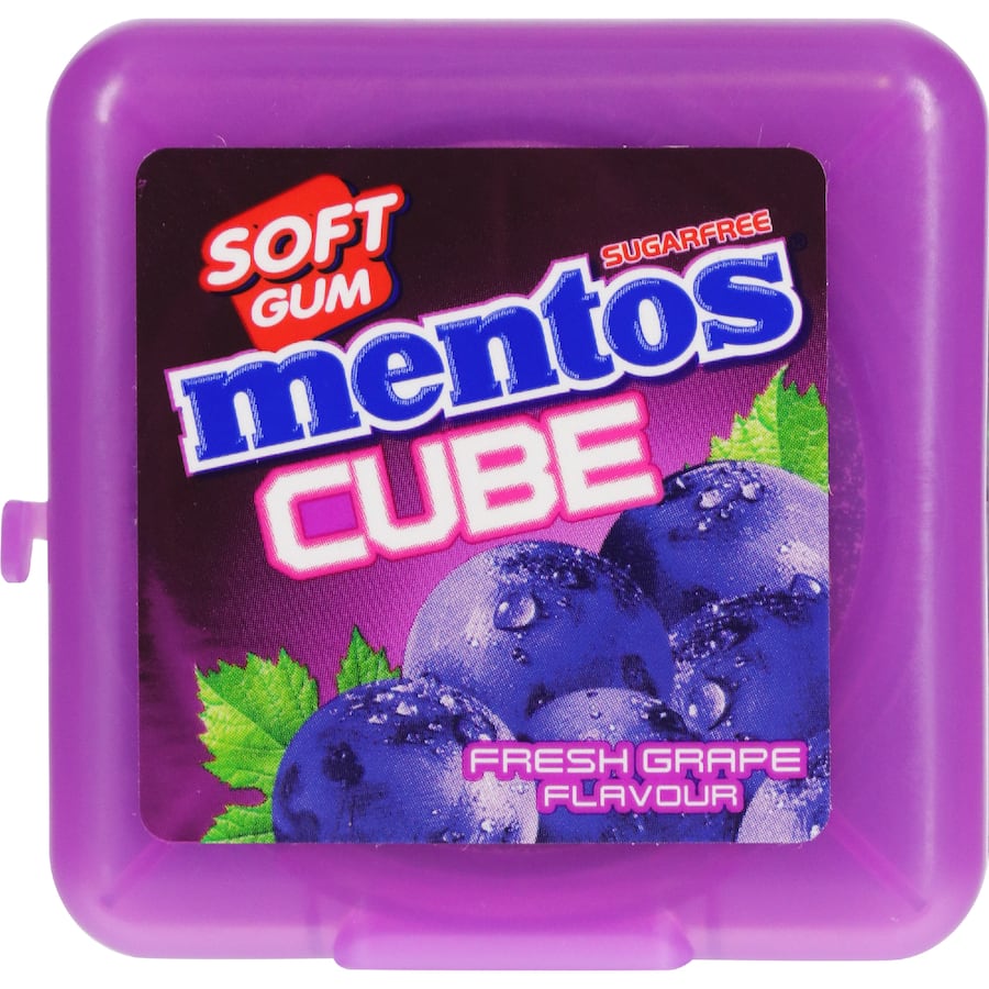 Mentos Cube Gum Ice Grape - 46g