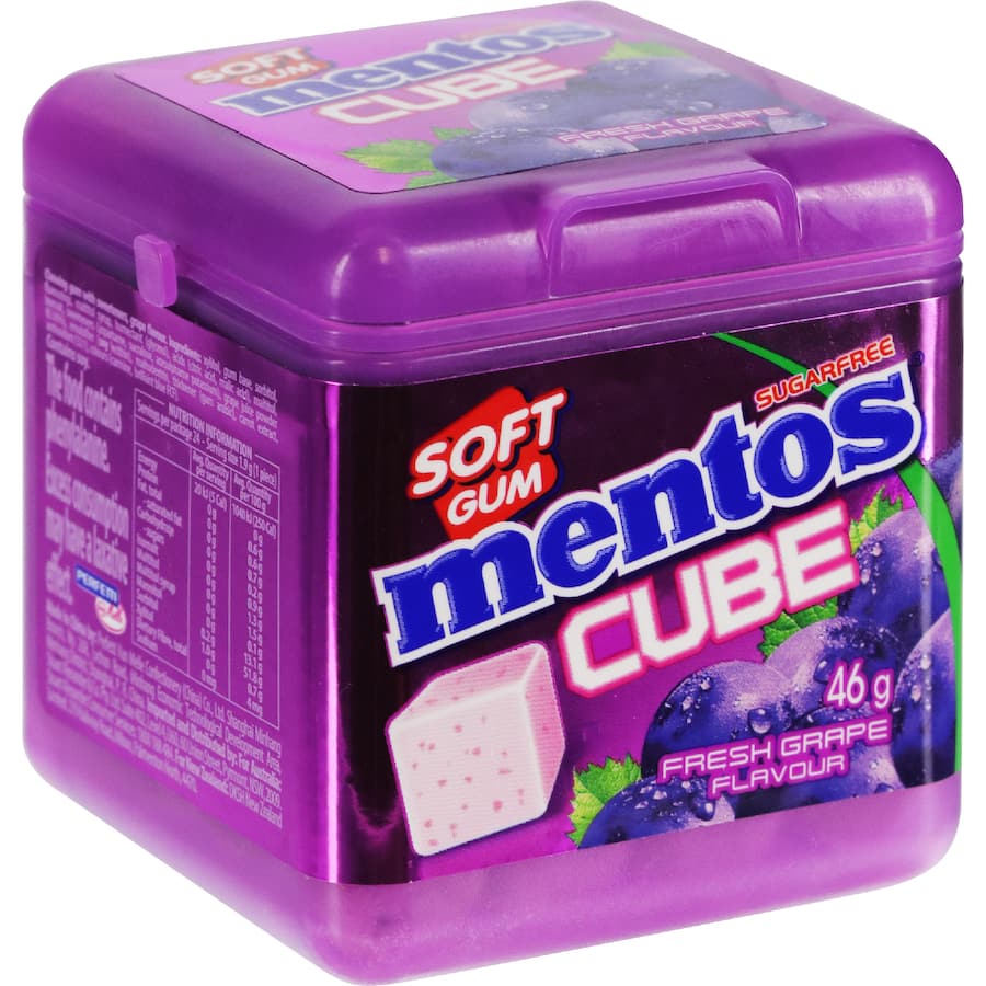 Mentos Cube Gum Ice Grape - 46g