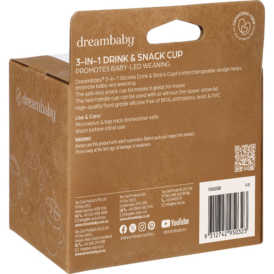 Dreambaby Baby Cup 4 In 1 Drink & Snack