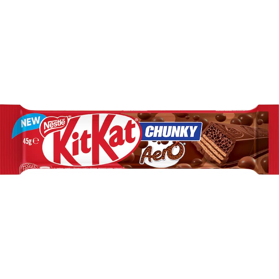 Kitkat Chocolate Bars Chunky Aero Milk Choc - 45g