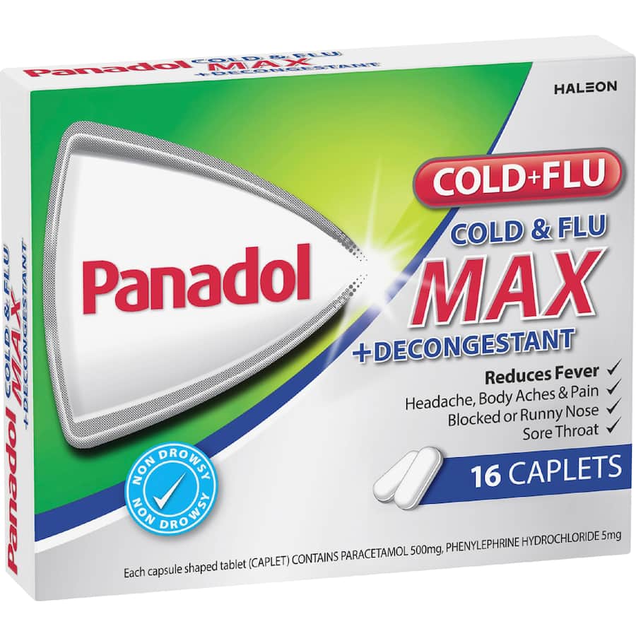 Panadol Cold And Flu Relief Max Decon Caplet 16 pack