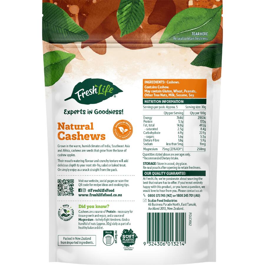 Freshlife Cashews Natural - 170g