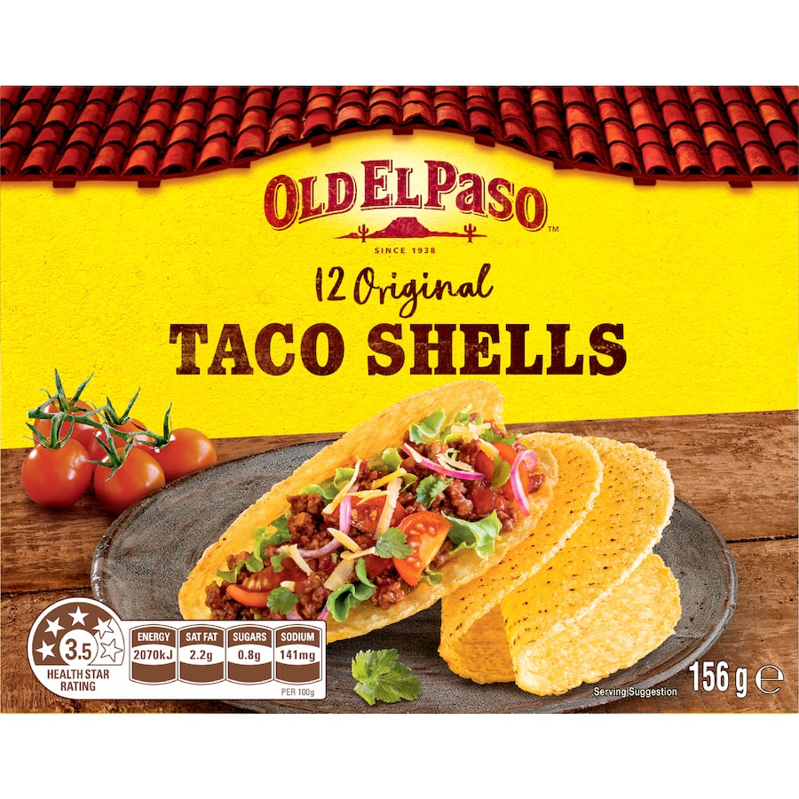 Old El Paso Taco Shells Original - 12 pack 156g