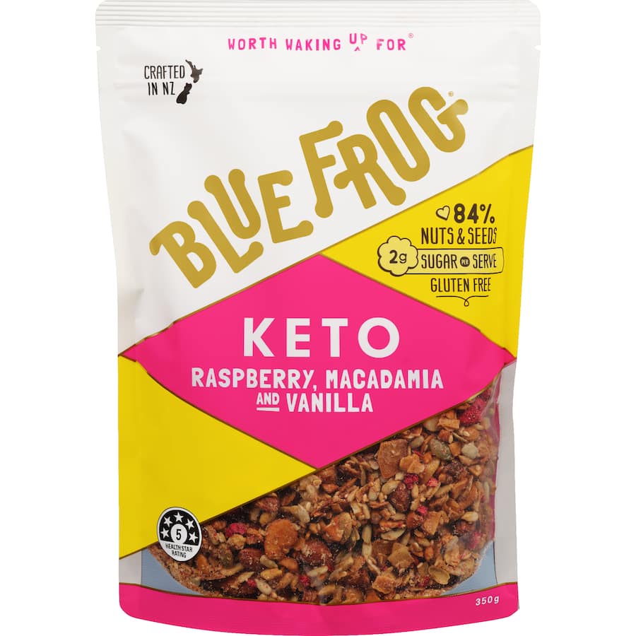 Blue Frog Keto Cereal Raspberry Macadamia & Vanilla 350g