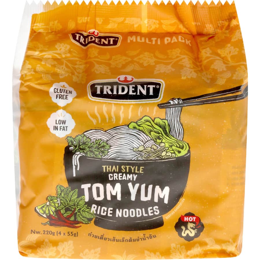 Trident Rice Noodles Tom Yum - 4 pack 220g