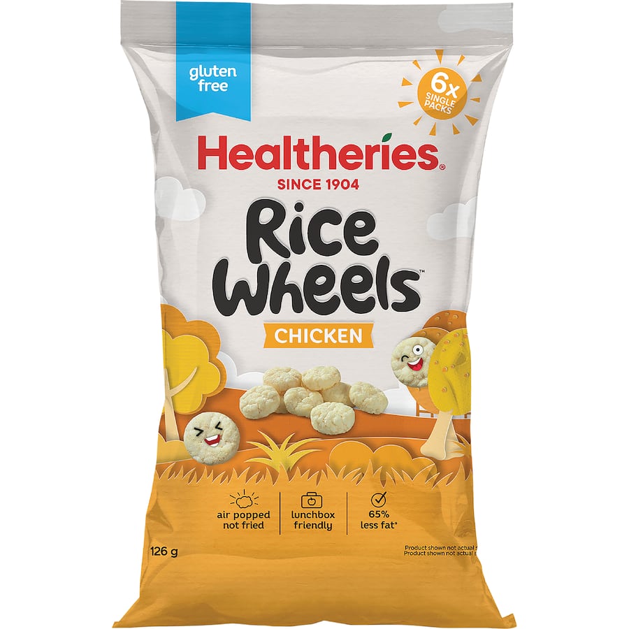 Healtheries Snack Rice Wheels Chicken - 6 pack 126g