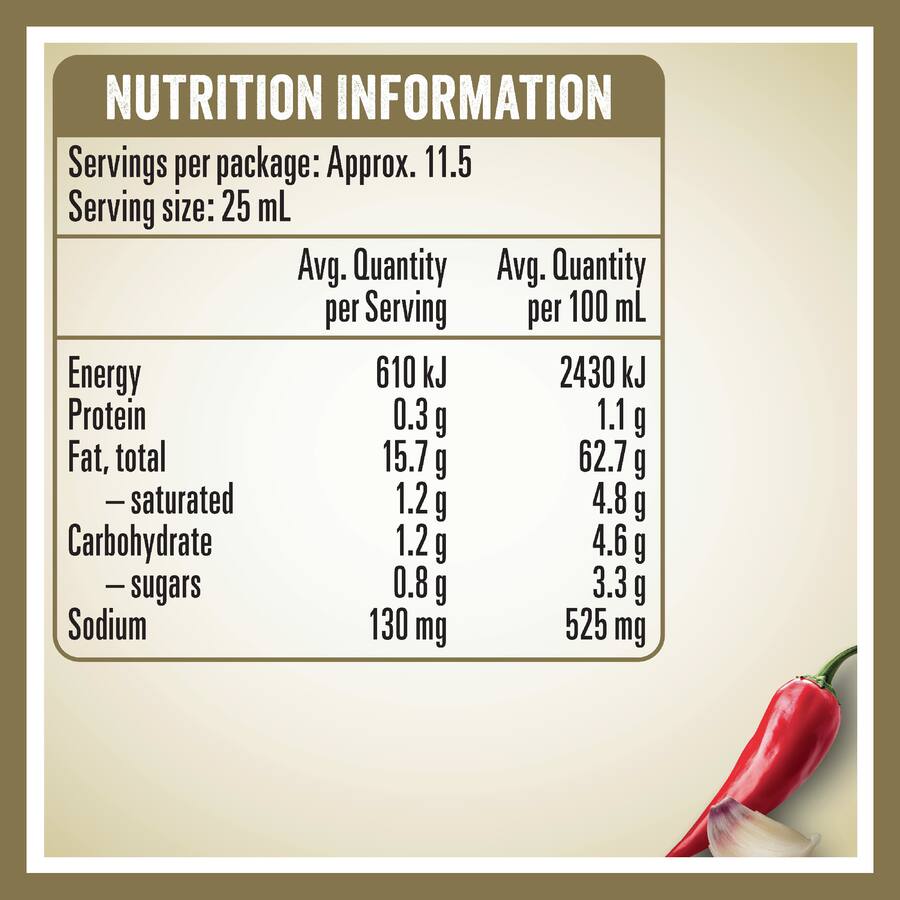 Heinz Seriously Good Mayonnaise Spicy Fiery Chilli Garlic Aiol - 295mL