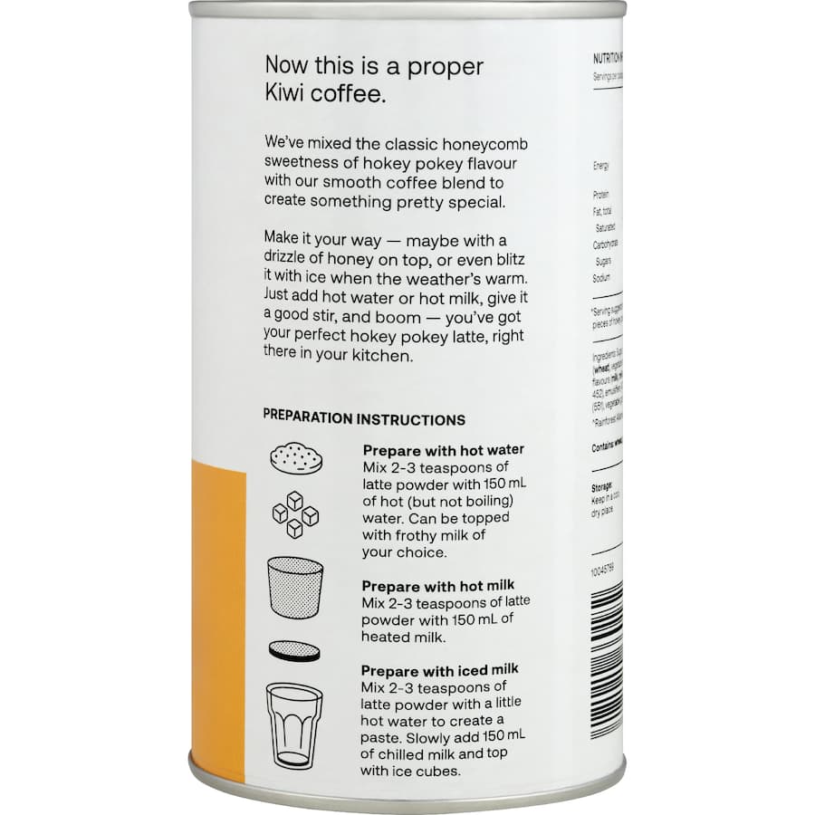 Jed's Mixes Instant Coffee Hokey Pokey Latte - 200g