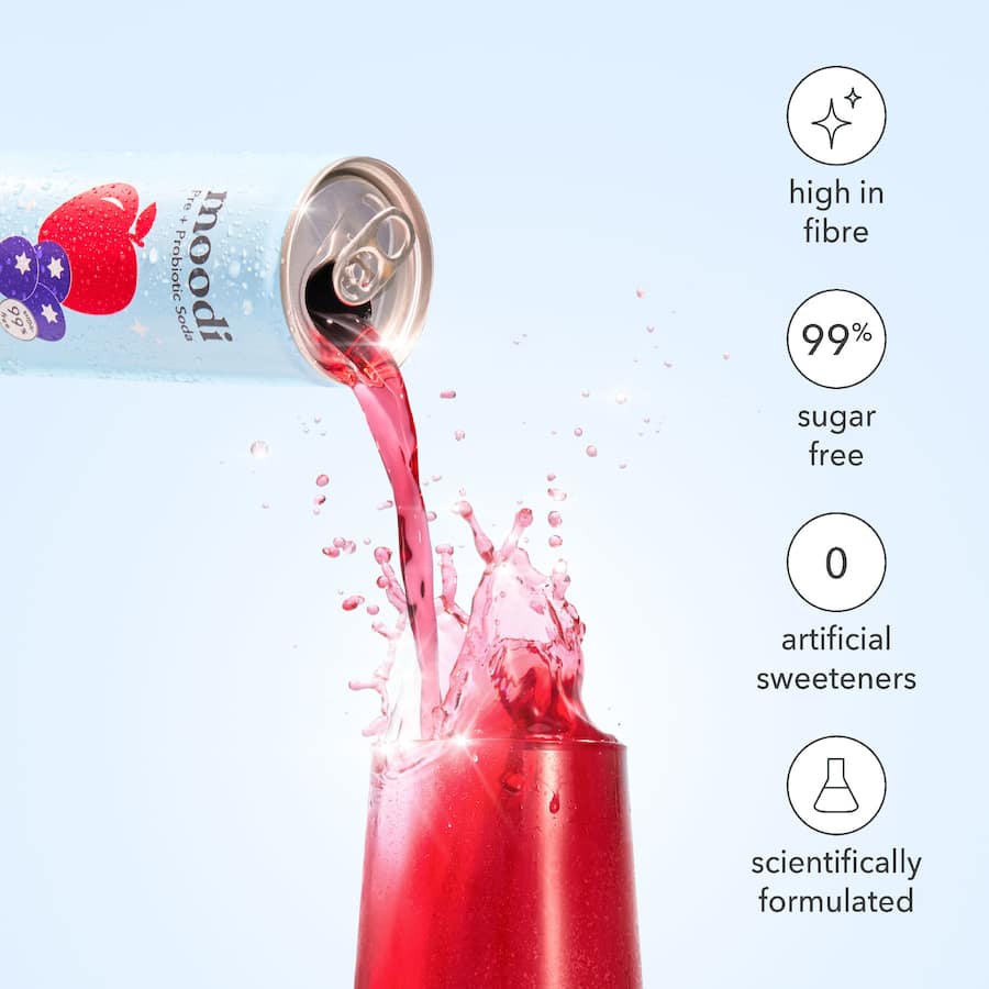 Moodi Pre + Probiotic Soda Blackcurrant Apple 1000mL