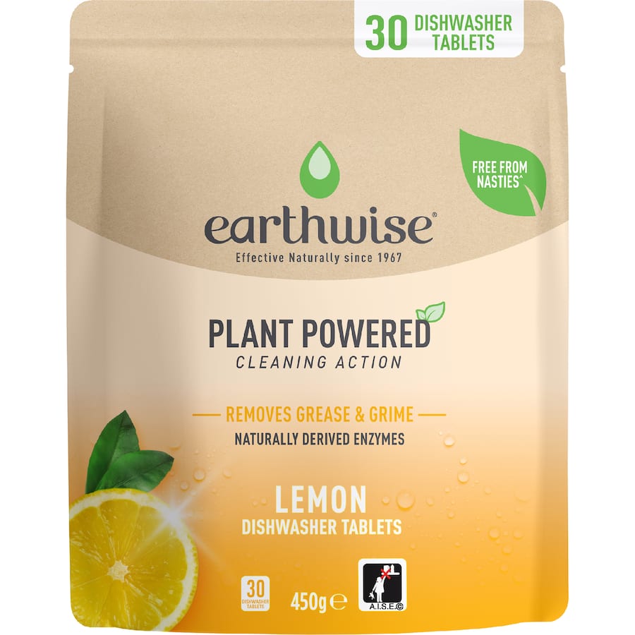 Earthwise Dishwasher Tablets Lemon - 30 pack 450g