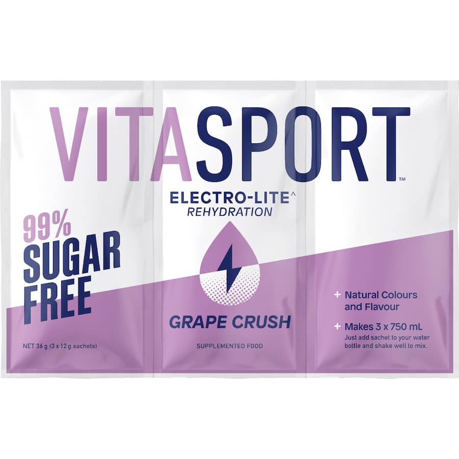 Vitasport Drink Mix Grape Crush Sugarfree - 3 pack 36g