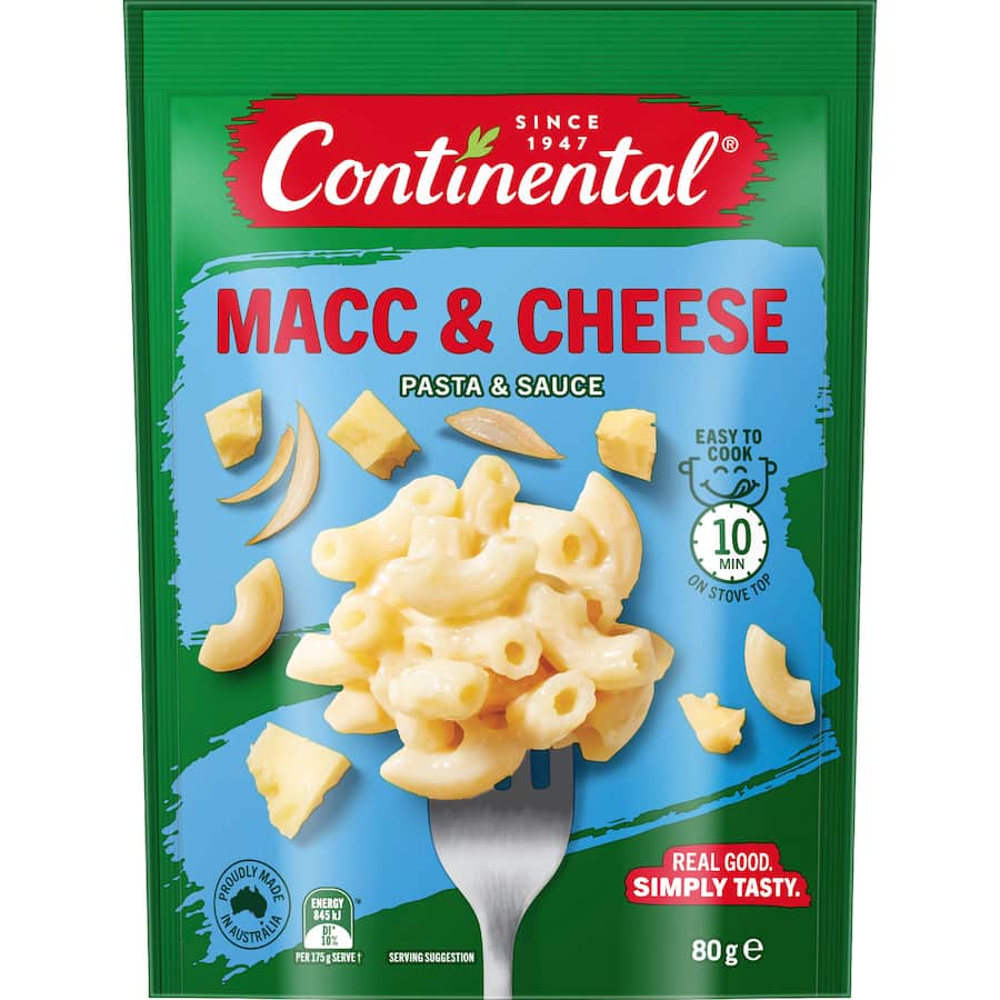 Continental Pasta & Sauce Macc & Cheese - 80g