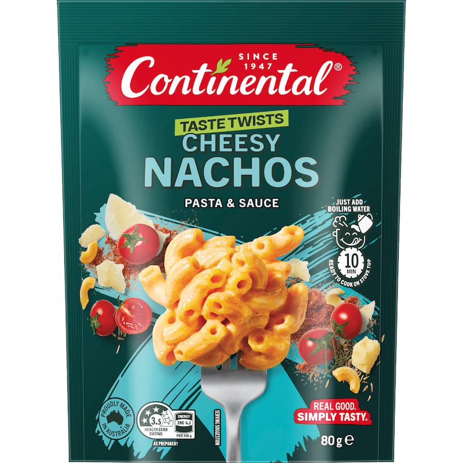 Continental Pasta & Sauce Cheesy Nachos - 80g