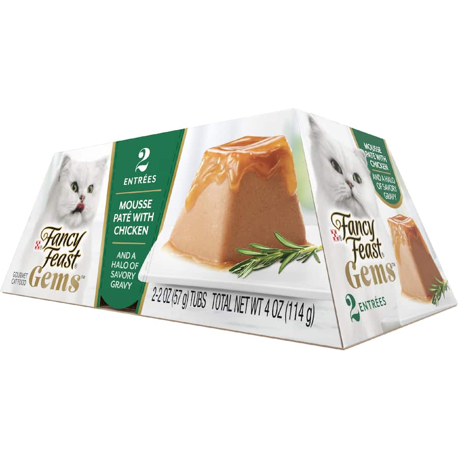 Fancy Feast Gems Wet Cat Food Mousse Pate With Chicken Box 114g