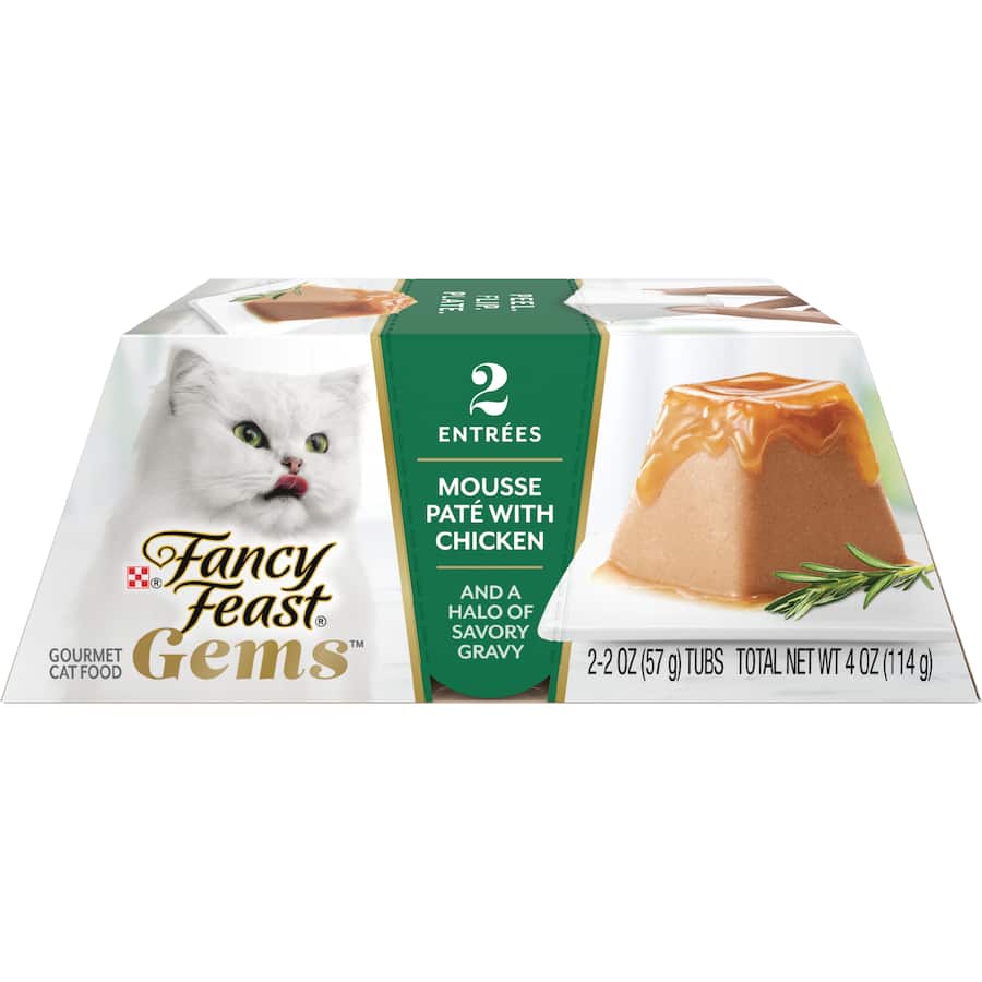 Fancy Feast Gems Wet Cat Food Mousse Pate With Chicken Box 114g