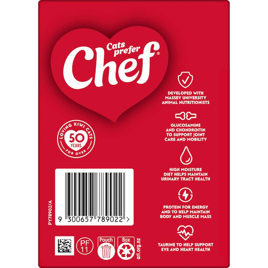 Chef Wet Cat Food Senior Casserole Selection 18 pack 1530g